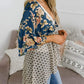 🔥Summer Hot Sale-57% Off!!✨Women's Floral Kimono Ruffle Sleeve Tie Cardigans Flowy Boho Loose Cover Ups