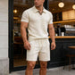 🏖️Summer Cool Deal: ONLY ￡16.99!!😎Breathable Knit Casual Set – Wrinkle-Free, Relaxed Fit，Soft & Stretchy. Perfect For Lounging, Travel Or Daily Wear!🛍️