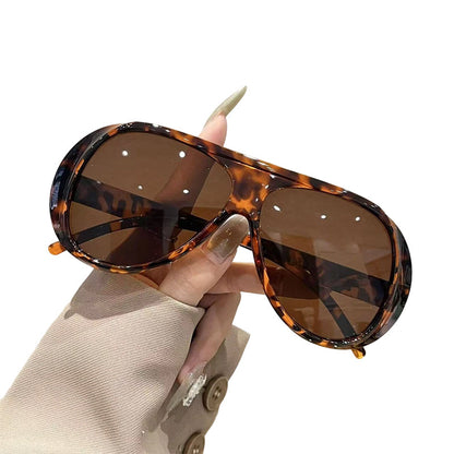 🔥Hot Sale🔥Oversized Retro Shield Sunglasses, High UV Protection Polarized Lens, Unisex Vintage Sun Glasses for Driving, Cycling, Beach