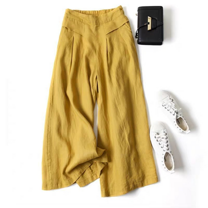 📢📢50% OFF !! ⏰Women's Cotton-Linen Wide-Leg Pants