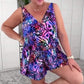 💕 One-piece swimsuit – built-in bra, lively print, all-day comfort. Just add sunshine 🌸🌴Sleeveless V-Neck Printed Swimsuit