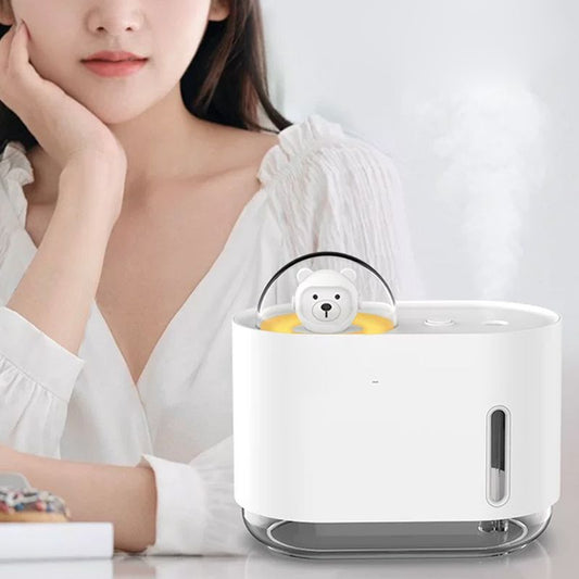 🧸New arrival 50% OFF! 💨Mini Bear Humidifier – 300ml USB, Aroma Mist + LED, Portable Cute Gift for Every Desk 🌸🎁