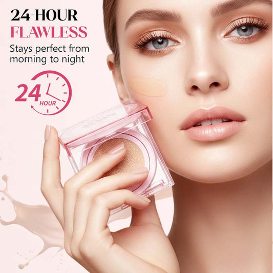 🌟💦 Flawless Coverage Dewy Cushion – Glow from Within, Hydrates & Brightens, 24H Wear. Just One Tap for That Jelly Look! 🍮💫
