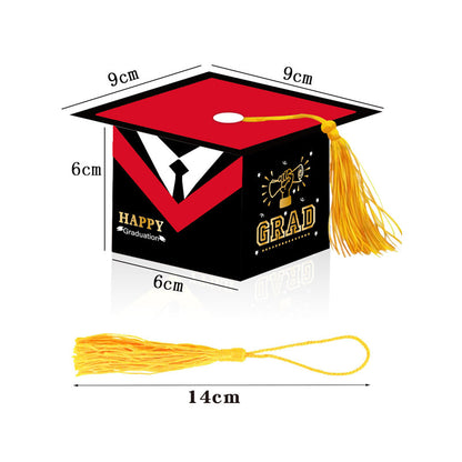 🎓🍭 Mortarboard Party Favor Box – Cute Graduation Candy Box, Easy Fold, Holds Small Treats. A Hit at Any Grad Celebration! 🥳🎉