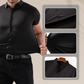 🌀🏃‍♂️ 4-Way Stretch Short Sleeve Shirt for Men – Lightweight, Moisture-Wicking, Snag-Free Fabric. Great for Travel, Hiking or Everyday Wear. Stretch Beyond Limits! 🌍🧗