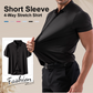 🌀🏃‍♂️ 4-Way Stretch Short Sleeve Shirt for Men – Lightweight, Moisture-Wicking, Snag-Free Fabric. Great for Travel, Hiking or Everyday Wear. Stretch Beyond Limits! 🌍🧗