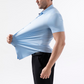 🌀🏃‍♂️ 4-Way Stretch Short Sleeve Shirt for Men – Lightweight, Moisture-Wicking, Snag-Free Fabric. Great for Travel, Hiking or Everyday Wear. Stretch Beyond Limits! 🌍🧗