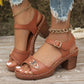 👣New Arrival 50% OFF! ☀️Women's Chunky Heel Sandals,Non-Slip Outsole, Breathable Vegan Leather, Cushioned Insole.💖👠 Great for Long Walks & Summer Outings! 💼