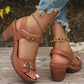 👣New Arrival 50% OFF! ☀️Women's Chunky Heel Sandals,Non-Slip Outsole, Breathable Vegan Leather, Cushioned Insole.💖👠 Great for Long Walks & Summer Outings! 💼