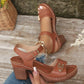 👣New Arrival 50% OFF! ☀️Women's Chunky Heel Sandals,Non-Slip Outsole, Breathable Vegan Leather, Cushioned Insole.💖👠 Great for Long Walks & Summer Outings! 💼