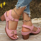 👣New Arrival 50% OFF! ☀️Women's Chunky Heel Sandals,Non-Slip Outsole, Breathable Vegan Leather, Cushioned Insole.💖👠 Great for Long Walks & Summer Outings! 💼