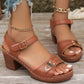 👣New Arrival 50% OFF! ☀️Women's Chunky Heel Sandals,Non-Slip Outsole, Breathable Vegan Leather, Cushioned Insole.💖👠 Great for Long Walks & Summer Outings! 💼