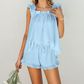 ⏳LAST DAY SALE 50% OFF !!📢Soft & Comfy Ruffle Trim Pajama Set， Soft, Breathable, Adorable.
