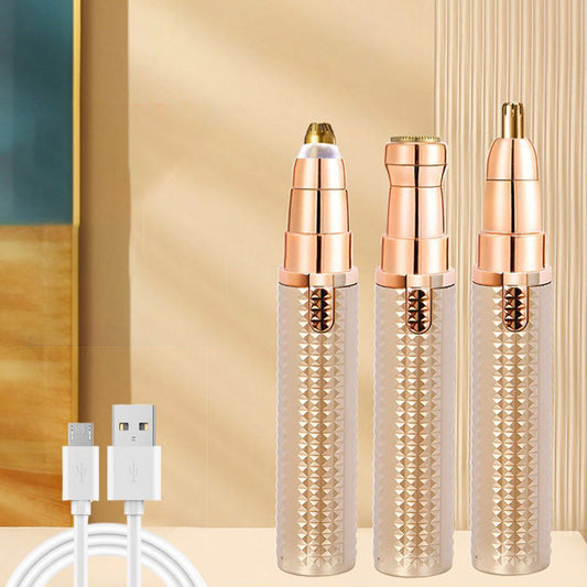🥳2026 HOT SALE  50% OFF! 🥳💞50K+ SOLD!✂️🧔Portable Electric Eyebrow Trimmer – 3 interchangeable heads for brows, nose & body. Gentle, pain‑free & USB rechargeable. Grooming made easy! 🪒✨