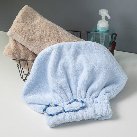 🛁 Coral Fleece Hair Turban – Soft, Absorbent, Cozy. 💕