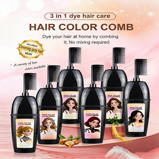 🎨💇‍♀️ 3-in-1 Hair Dye Comb – Mix, Apply & Comb in One Tool, Even Coverage, No Dripping, Reusable. Perfect for Home Hair Coloring & Root Touch-Ups! ✨🪮