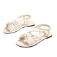 👣New Arrival 58% OFF! ☀️Women's Criss-Cross Strap Flat Sandals，Summer Footwear for Walks & Vacations! ☀️🚶‍♀️🏖️