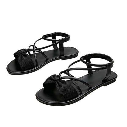 👣New Arrival 58% OFF! ☀️Women's Criss-Cross Strap Flat Sandals，Summer Footwear for Walks & Vacations! ☀️🚶‍♀️🏖️