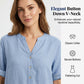 ⏳LAST DAY SALE 44% OFF !!📢Women's Casual V-Neck Button Down Tunic Dress，Loose Fit, Breathable Cotton