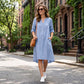 ⏳LAST DAY SALE 44% OFF !!📢Women's Casual V-Neck Button Down Tunic Dress，Loose Fit, Breathable Cotton