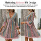 🔥2026 Hot Sale 56% OFF✨⚡ 50K+ SOLD! 🎁 Taster Pack Women's Bohemian Print V-Neck Mini Dress