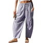 🌸👖 Summer Loose Fit Gingham Pants for Women – Breathable Cotton, Elastic Waist, Casual Wide Leg. Perfect for Beach, Picnic or Daily Street Style! ☀️🌿
