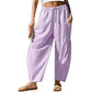 🌸👖 Summer Loose Fit Gingham Pants for Women – Breathable Cotton, Elastic Waist, Casual Wide Leg. Perfect for Beach, Picnic or Daily Street Style! ☀️🌿