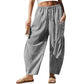 🌸👖 Summer Loose Fit Gingham Pants for Women – Breathable Cotton, Elastic Waist, Casual Wide Leg. Perfect for Beach, Picnic or Daily Street Style! ☀️🌿