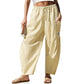 🌸👖 Summer Loose Fit Gingham Pants for Women – Breathable Cotton, Elastic Waist, Casual Wide Leg. Perfect for Beach, Picnic or Daily Street Style! ☀️🌿
