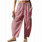 🌸👖 Summer Loose Fit Gingham Pants for Women – Breathable Cotton, Elastic Waist, Casual Wide Leg. Perfect for Beach, Picnic or Daily Street Style! ☀️🌿