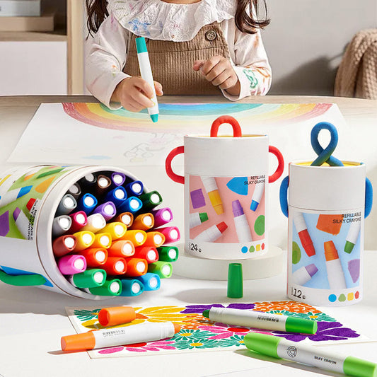🔥2026 Hot Sale 54% OFF✨⚡ 50K+ SOLD! 🎁Washable Quick Drying Non-Toxic Oil Pastels Set，Children’s Art Supplies, Kindergarten Bucket with Paintbrushes.
