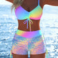 🩱 51% OFF! ✨ Women's Bikini Set – Drawstring Top, Boy Shorts, Multiple Styles 🏖️