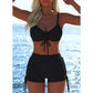 🩱 51% OFF! ✨ Women's Bikini Set – Drawstring Top, Boy Shorts, Multiple Styles 🏖️