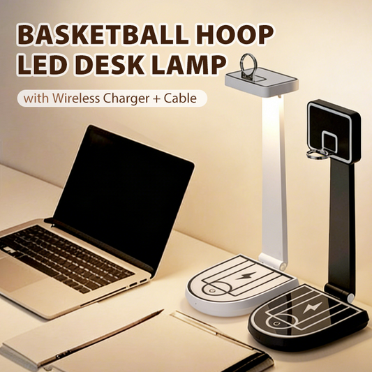 🔥Hot Sale🔥Basketball Hoop LED Desk Lamp with Wireless Charger 3 Light Modes, Eye-Friendly.