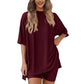 2026 Summer New Arrivals Hot Sale 66%OFF🩳🌿 Women's Loose Two-Piece Outfit – Relaxed Fit, Elastic Waist, Matching Set, Great for Yoga, Travel or Everyday Lounging 🧘‍♀️✈️💤