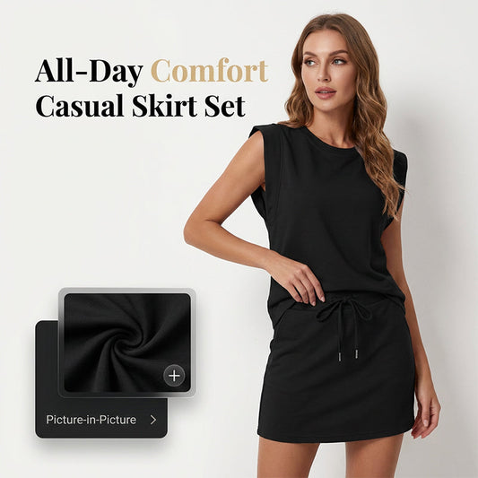 🔥SUMMER HOT SALE 70% OFF 💖Modern Sleeveless Top and Drawstring Skirt Outfit Set🌊