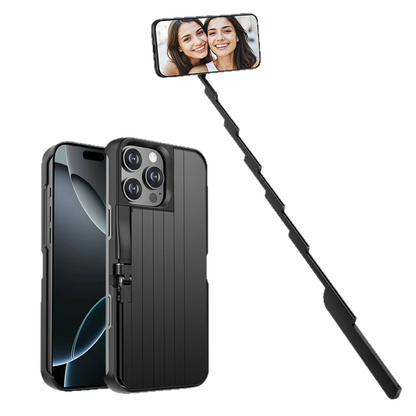 📱🎥New Arrival 50% OFF! ☀️3-in-1 Selfie Stick Phone Case with Bluetooth Remote，Protective Case + Built-in Selfie Stick + Detachable Remote. Perfect for Travel, Vlogging & Group Photos! ✨🤳