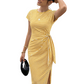 🔥2026 Summer Cooling Best Seller –⏳ Limited Time Hot Sale 75%OFF⏰!Women's Striped Side-Tie Midi Dress，Your Go-To Summer Dress! 👗☀️✨