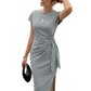 🔥2026 Summer Cooling Best Seller –⏳ Limited Time Hot Sale 75%OFF⏰!Women's Striped Side-Tie Midi Dress，Your Go-To Summer Dress! 👗☀️✨