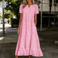 🌸 Eyelet V-Neck Dress with Pockets – Soft Cotton Blend, 5 Colors. 47% OFF + Free Shipping!