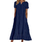 🌸 Eyelet V-Neck Dress with Pockets – Soft Cotton Blend, 5 Colors. 47% OFF + Free Shipping!