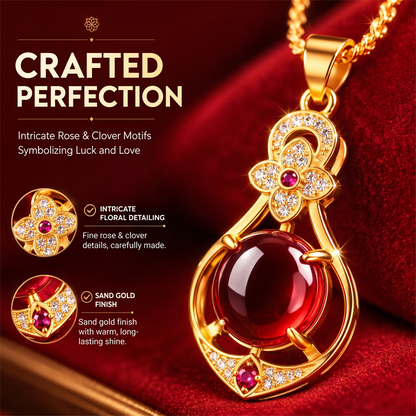 🔥2026 Hot Sale 70% OFF Only￡5.99！！🎁Elegant Four-Leaf Clover Teardrop Necklace 14K gold plated, a symbol of good fortune,💎💖