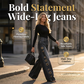 🔥2026 Hot Sale 64% OFF New summer design jeans🎁Women's Wide-Leg Jeans with Grommet Detail