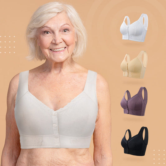 🎀Stretchy Front Closure Breathable Bra for Seniors Breathable Mesh, Seamless, No Tags, No Irritation. Perfect For Daily Care, Nursing Homes & Bedridden Patients. 🛌💤❣️