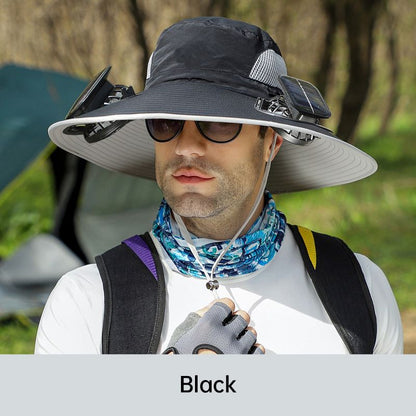 🔥2026 Hot Sale New Arrival 50% OFF! ☀️Men’s Sunscreen Fisherman Hat with 2 Detachable Solar Fans🧢