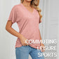 ☀️Cool new arrivals for Summer 2026  Hot Sale 60% OFF✨have arrived!Women's V-Neck Loose Soft Solid Color Short Sleeve Top