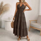 💃New Arrival 60% OFF! ☀️Women's Halter Neck Backless Tiered Maxi Dress  Flattering A-Line, Lightweight & Wrinkle-Resistant.