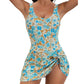 ⏳LAST DAY SALE 60% OFF !!📢🌼👒 Women's Floral Tankini Swimsuit – High-Waist, Retro Floral Print, Ruffled Hem, Soft & Stretchy. A Stylish Choice For Moms & Plus Size Beauties! 👙❤️✨