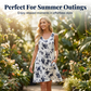 🔥Summer Dress – Cool Just In! Mega Sale70%OFF💥! Floral sleeveless V-neck dress with pockets 👗🌸