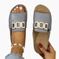 ⏳LAST DAY SALE 63% OFF !!📢Artificial Leather Open Toe Slippers 🩴✨Soft Cushioned Sole, Non-Slip, Breathable, Perfect For Summer Indoor & Outdoor Casual Wear! 🏠🌞🚶‍♀️